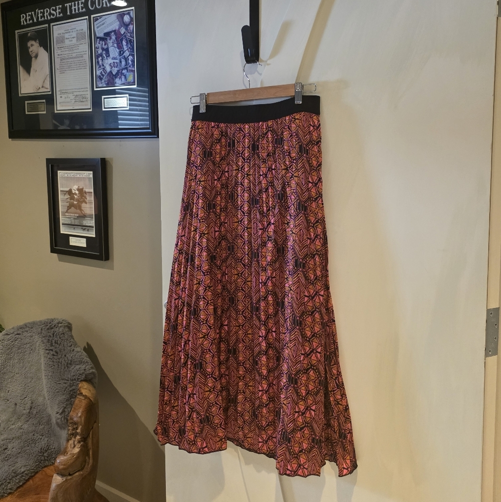 ESQUALO A-Line Skirt - Pink and Black